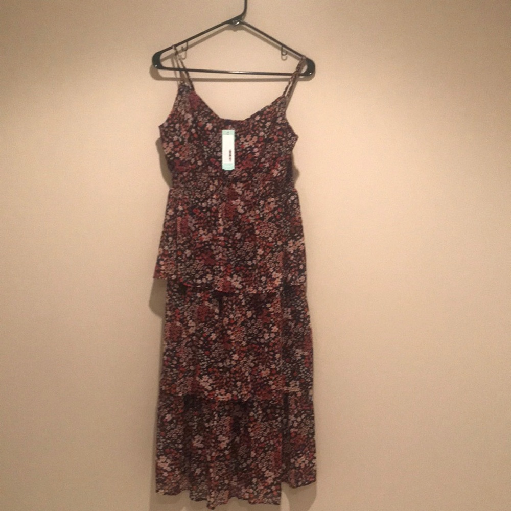 Floral, smocked dress with ruffles/layers